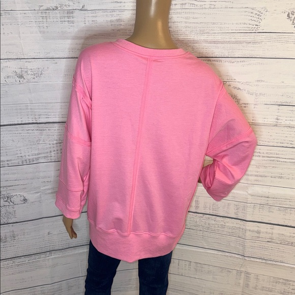 NWOT Pink V-Neck Pullover - Picture 6 of 6